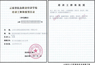 云南省民办职业培训学校培训工种和级别目录